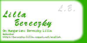 lilla bereczky business card